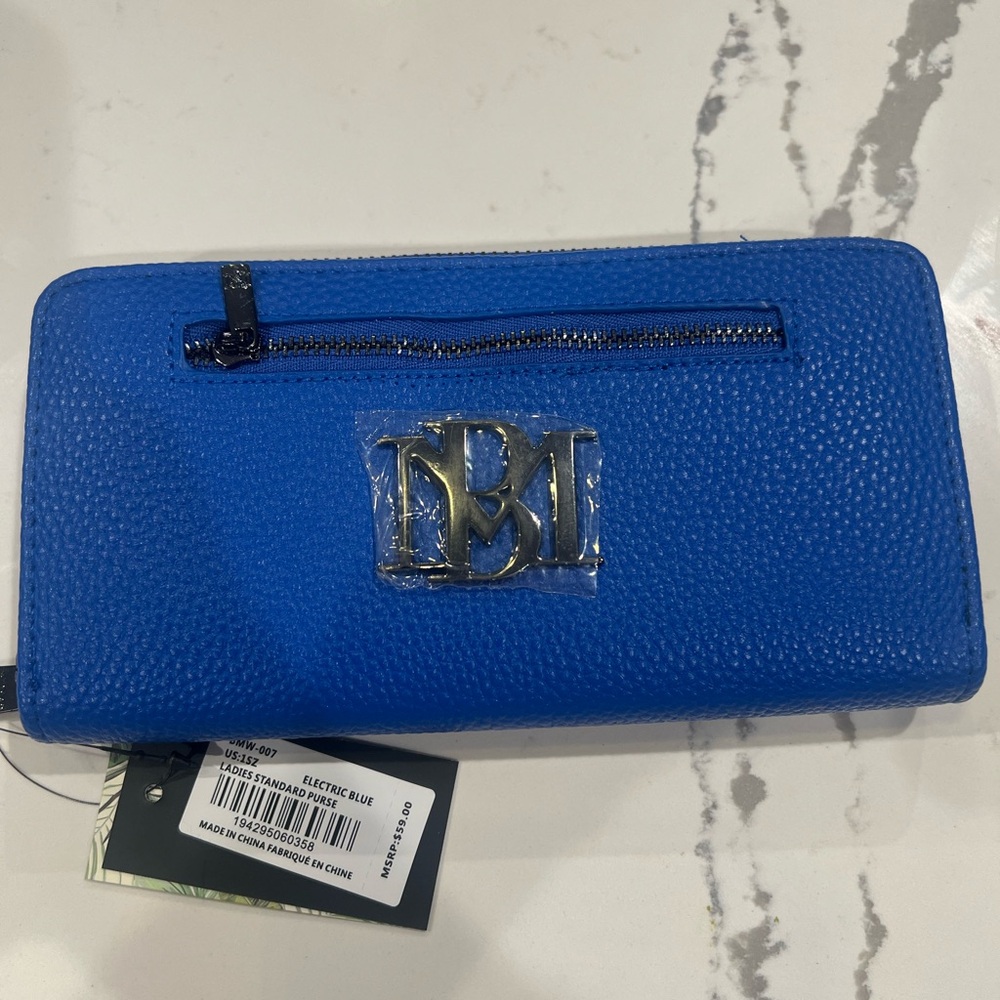 Badgley Mischka Blue Long Wallet